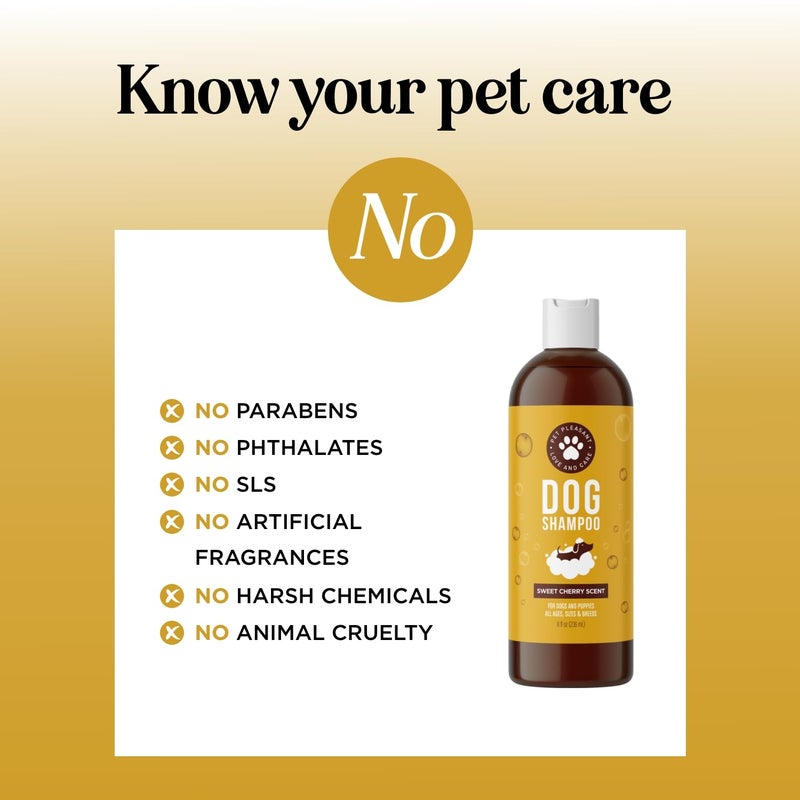 Honeydew Soothing Oatmeal Shampoo for Dogs - Cleansing and Moisturizing Aloe & Oatmeal Dog Shampoo for Smelly Dogs of all Ages & Breeds - Gentle Sulfate and Paraben Free Dog Wash Made in USA (Sweet Cherry) - Image 3